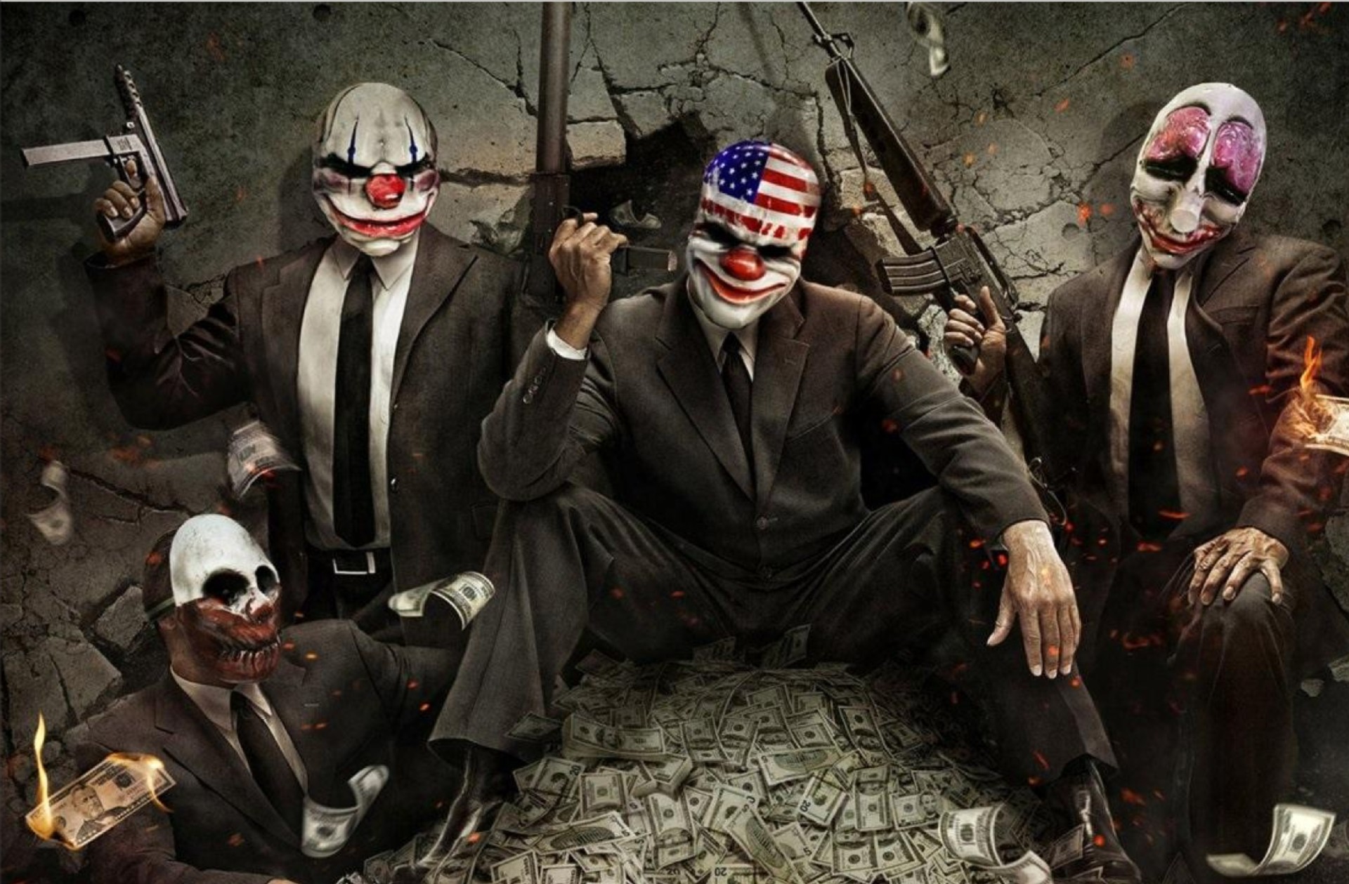 万圣节面具payday2主题面具 收获日2面具游戏收获日2系列高档面具