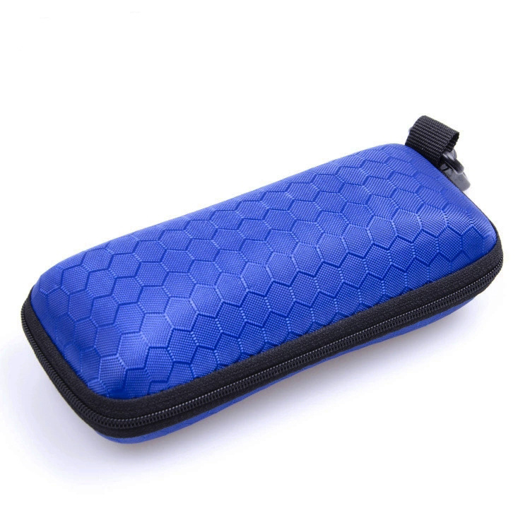 New Anti-Pressure Honeycomb Zipper Glasses Case Sunglasses Case Wholesale Eva Zipper Bag Black Sunglasses Sun Box