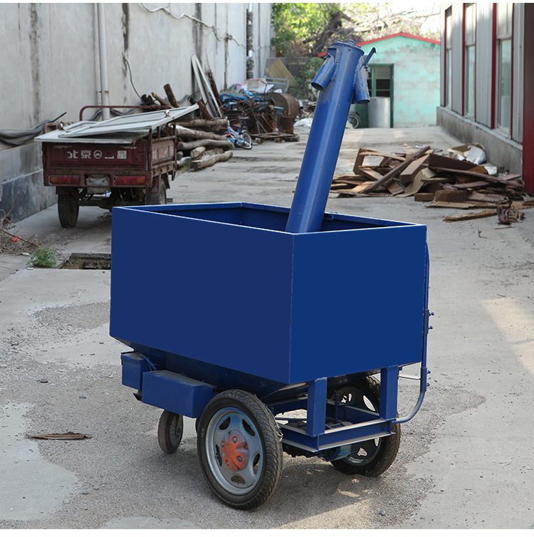 供应养殖场自动喂料车肉鸡上料车电动手推式喂料车养殖自动上料车