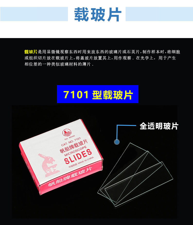 18*18mm 盖玻片 帆船牌 实验专用 实验耗材 100片/盒