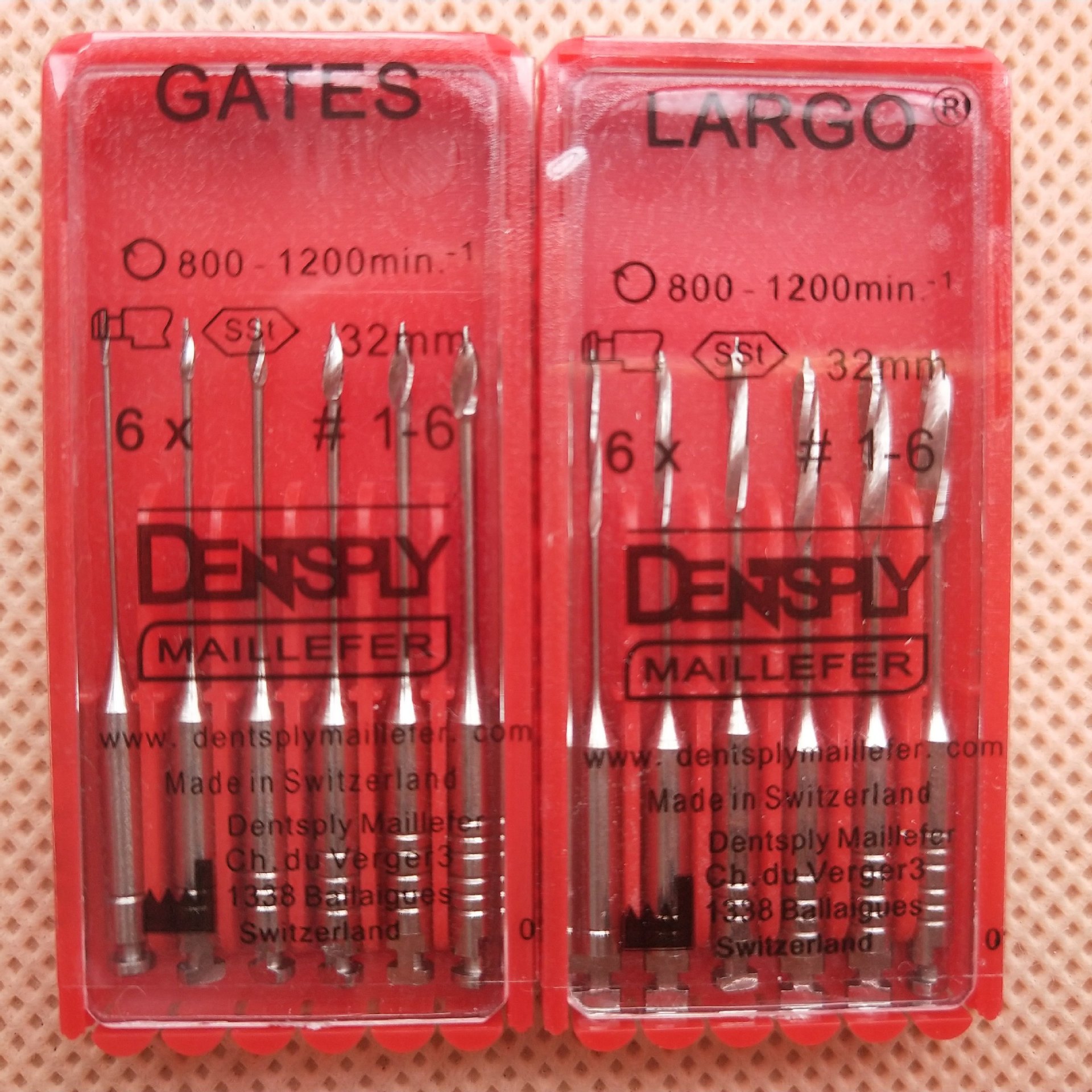 牙科材料口腔牙齿根管扩大针扩大器机扩配件p钻g钻1#-6# 6支一盒