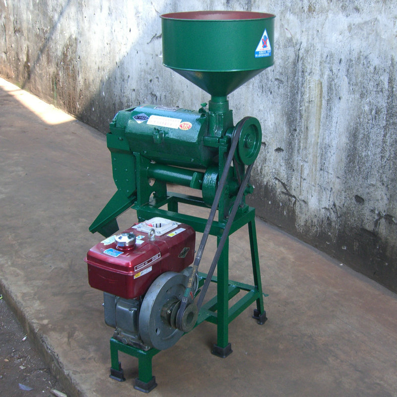 多功能谷子去皮机 全新立式打米机 家用小型碾米机带柴油发电机