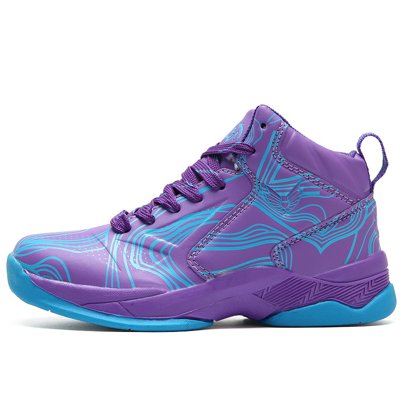 儿童篮球鞋男童运动鞋夏秋季2018新款中大童小学生鸳鸯蓝球鞋