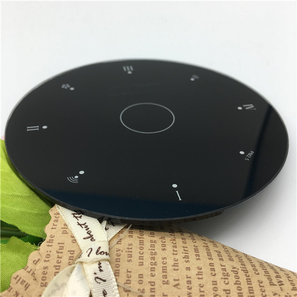 玻璃厂家提供钢化圆片玻璃面板定做加工/黑色丝印玻璃