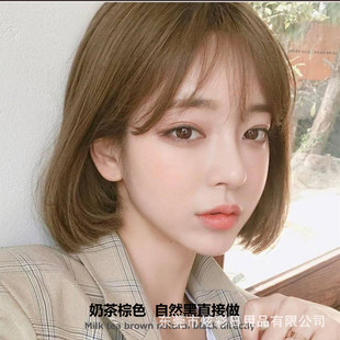 2018流行黑茶色冷棕色亚麻色盖白发栗棕色不伤发植物染发剂染发膏