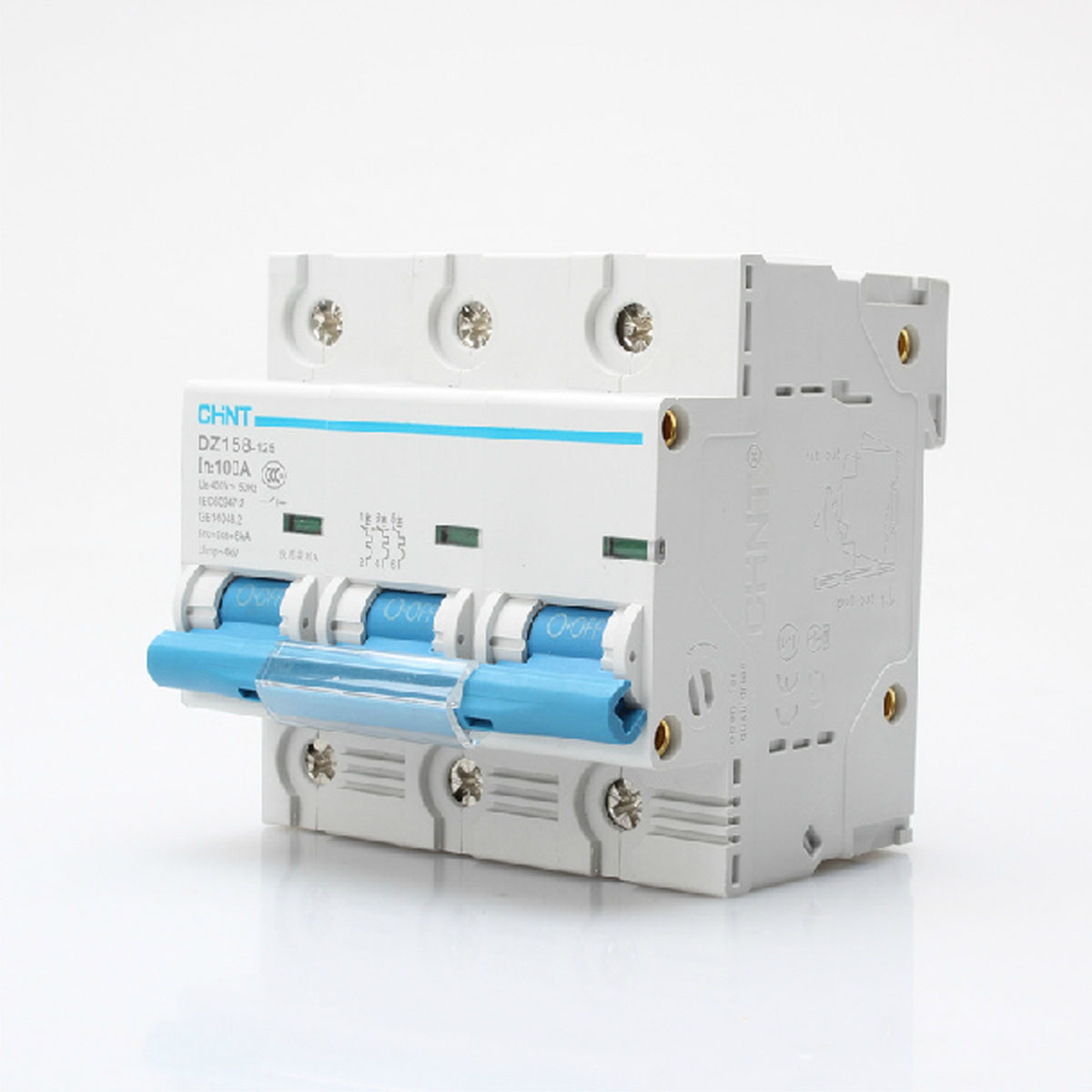 正泰断路器 dz158-125 3p 125a 大功率家用断路器 100a 空开