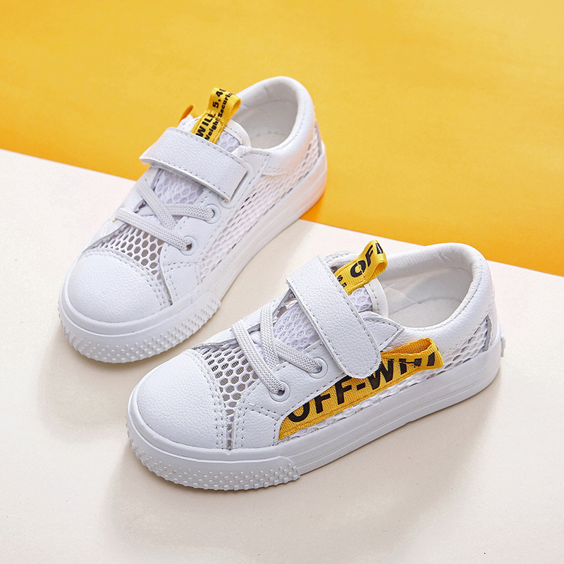 贝贝儿童鞋子小白鞋男童 2019夏季新款防滑透气网面中大童潮鞋
