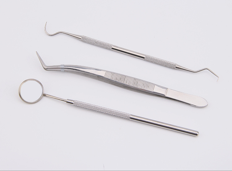 不锈钢口腔探针3件工具套装口腔护理牙科 护齿工具厂家直销现货