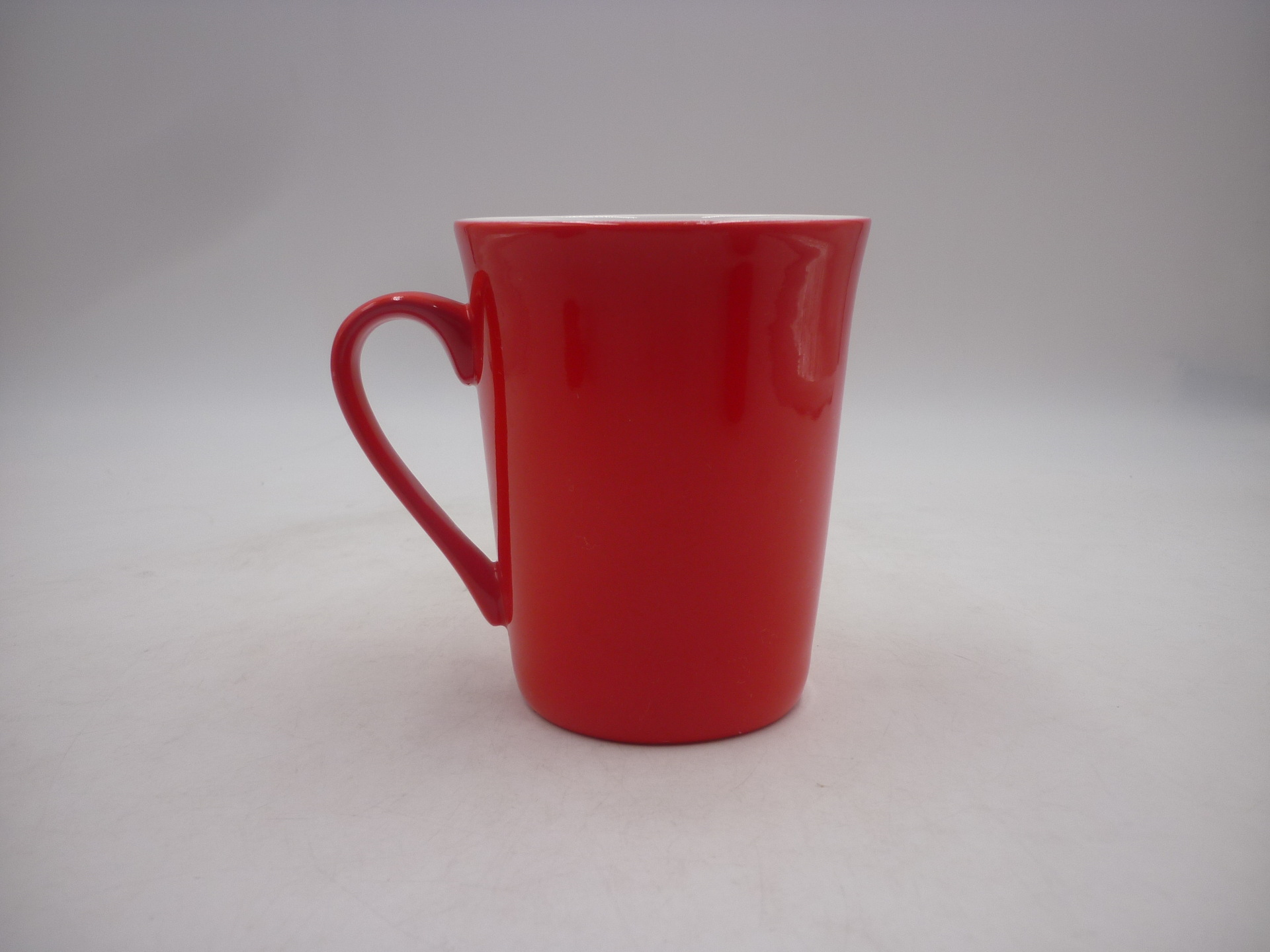 亮光双色釉马克杯 红色陶瓷杯定制logo 创意礼品水杯 出口欧洲