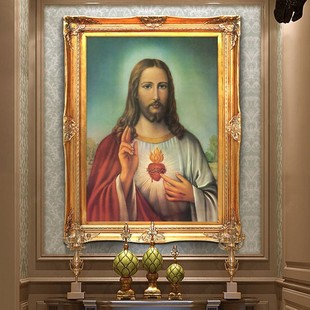 耶稣画像以马内利主基督教钻石画十字架西方贴钻十字绣客厅钻石绣