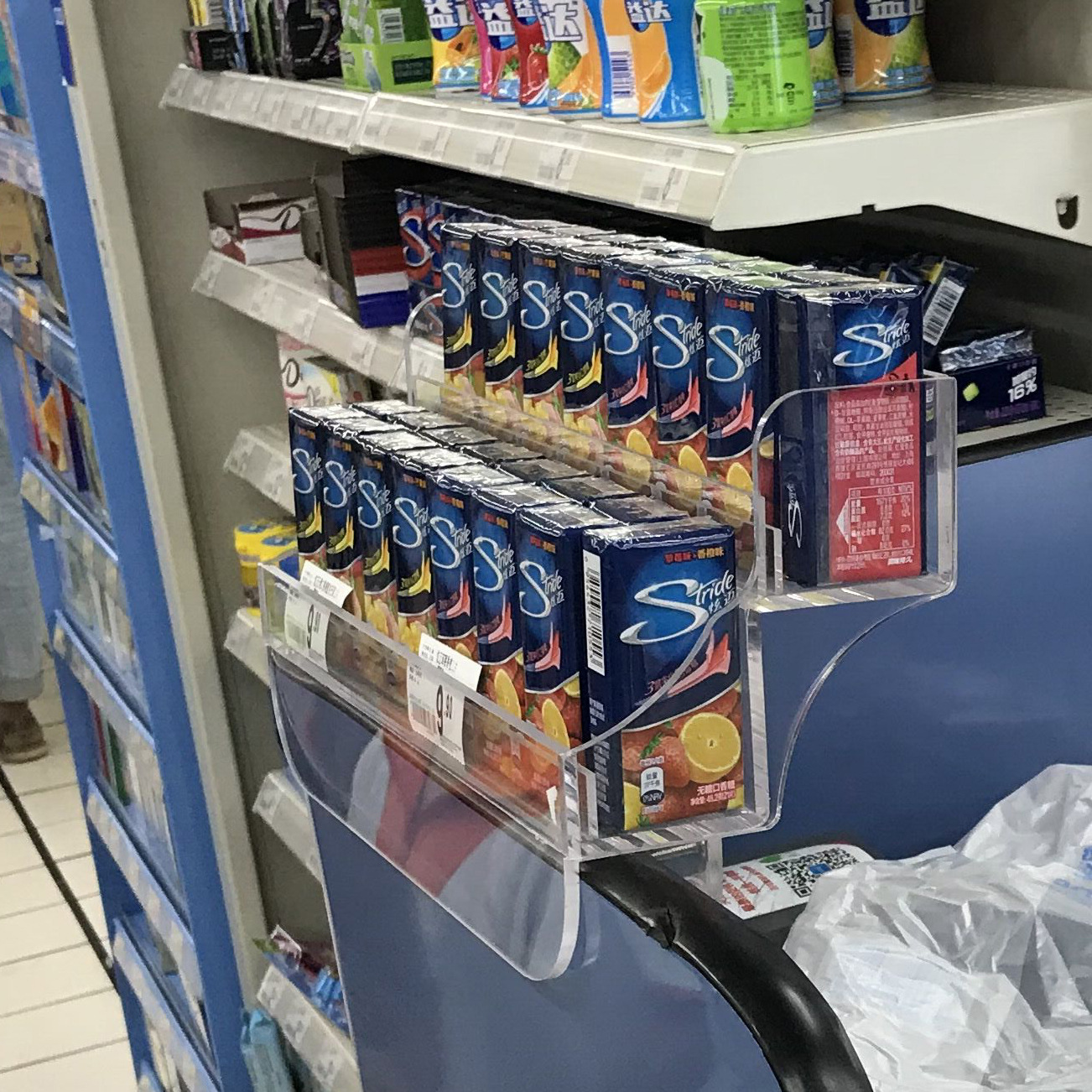 收银台口香糖展示架 超市口香糖促销架 亚克力陈列架 定制加工