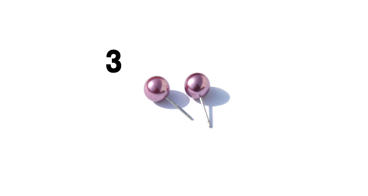 Pearl Stud Earrings Korean Style Colorful Plastic Imitation Pearl Earrings Ornament Store Gift Yiwu Stall Mixed Batch