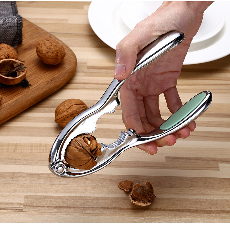 核桃夹工具家用坚果松子夹子锌合金多功能剥壳器吃蟹钳厨房小工具