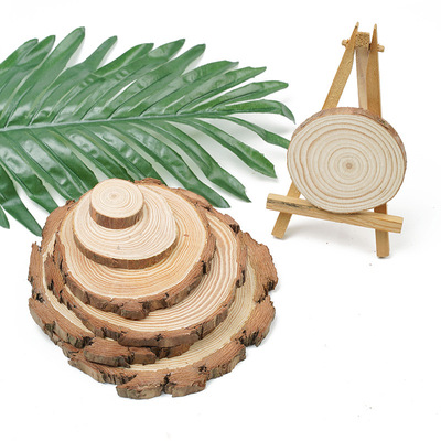 工艺品圆木片原木diy实木家居装饰材料摆件儿童创意绘画杯垫底座