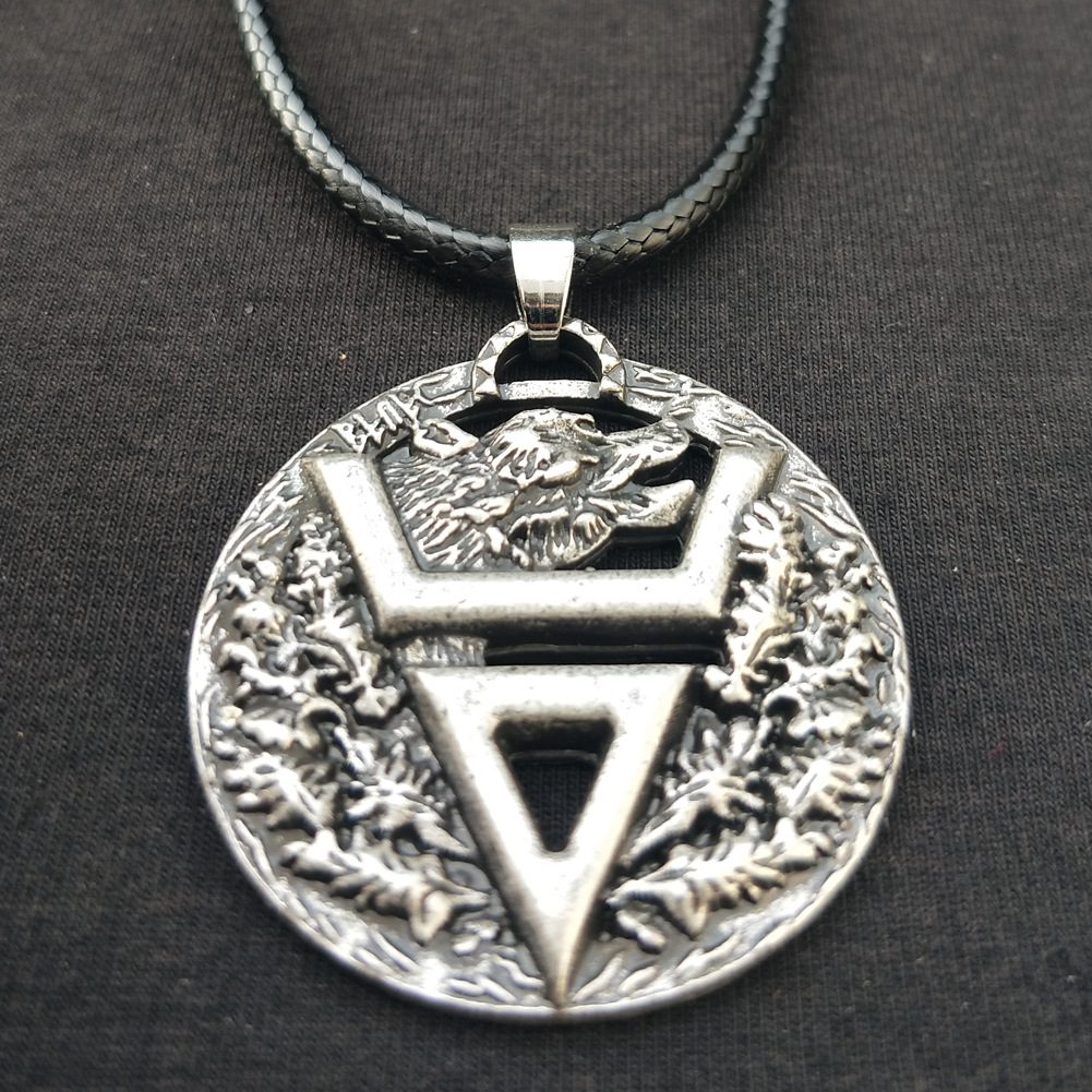外贸爆款维京熊维莱斯符号项链斯拉夫熊护符吊坠时尚男士坠子饰品