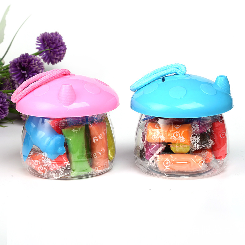 14 Colored Clay Set Children's DIY Handmade Plasticene Mushroom House Mold Set Flour Clay Toy Clay Clay