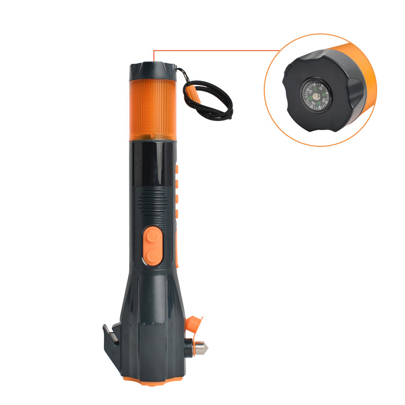 Factory Wholesale Multifunctional Automobile Safety Hammer Radio of Power Generator Flashlight Car Emergency Window Breaking Machine