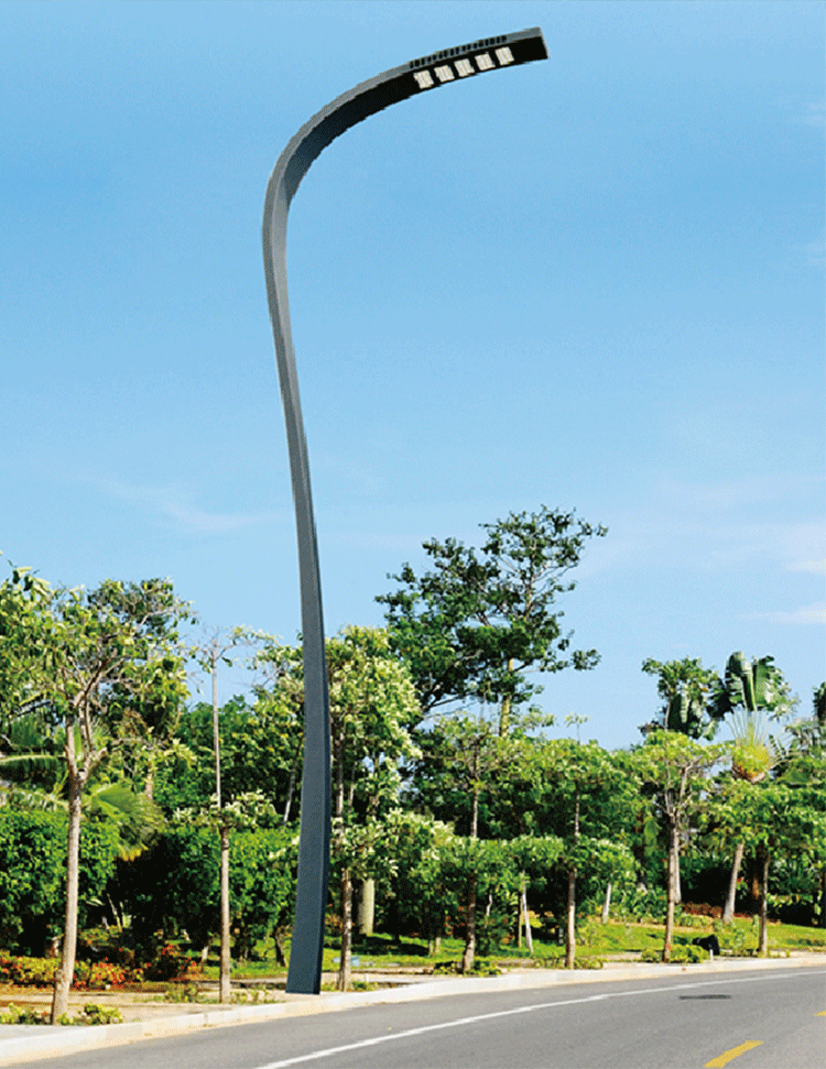 厂家led特色异形景观路灯双杆双头路灯弯头简约新款单杆单头路灯