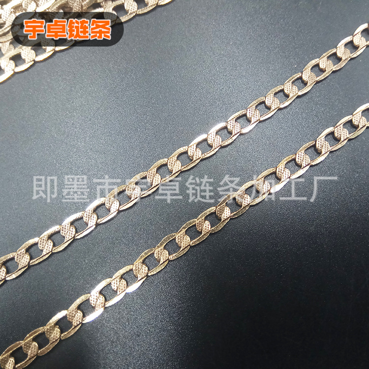 厂家定制批发韩国铜链条 116bwl dc 压纹 可订做手链项链电镀成品