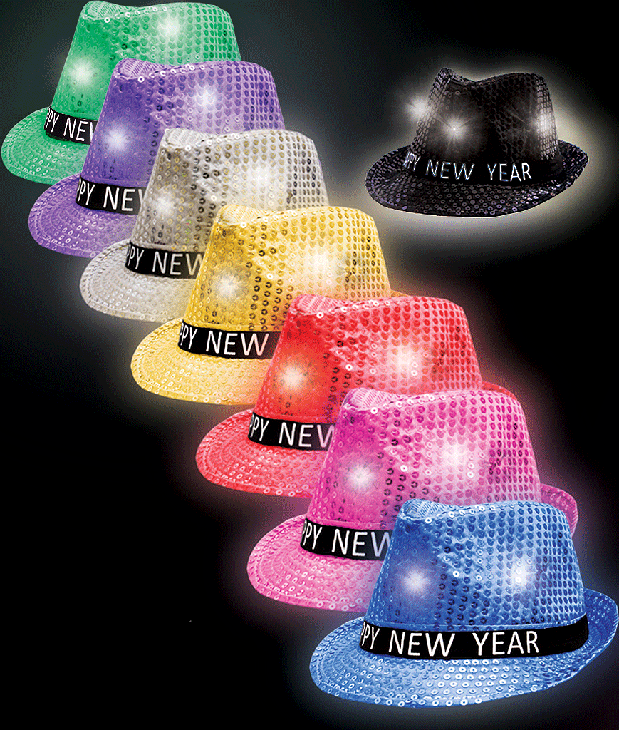 产品介绍 产品信息 名称: 新年happy new year亮片狂欢节蓓蕾帽 品牌