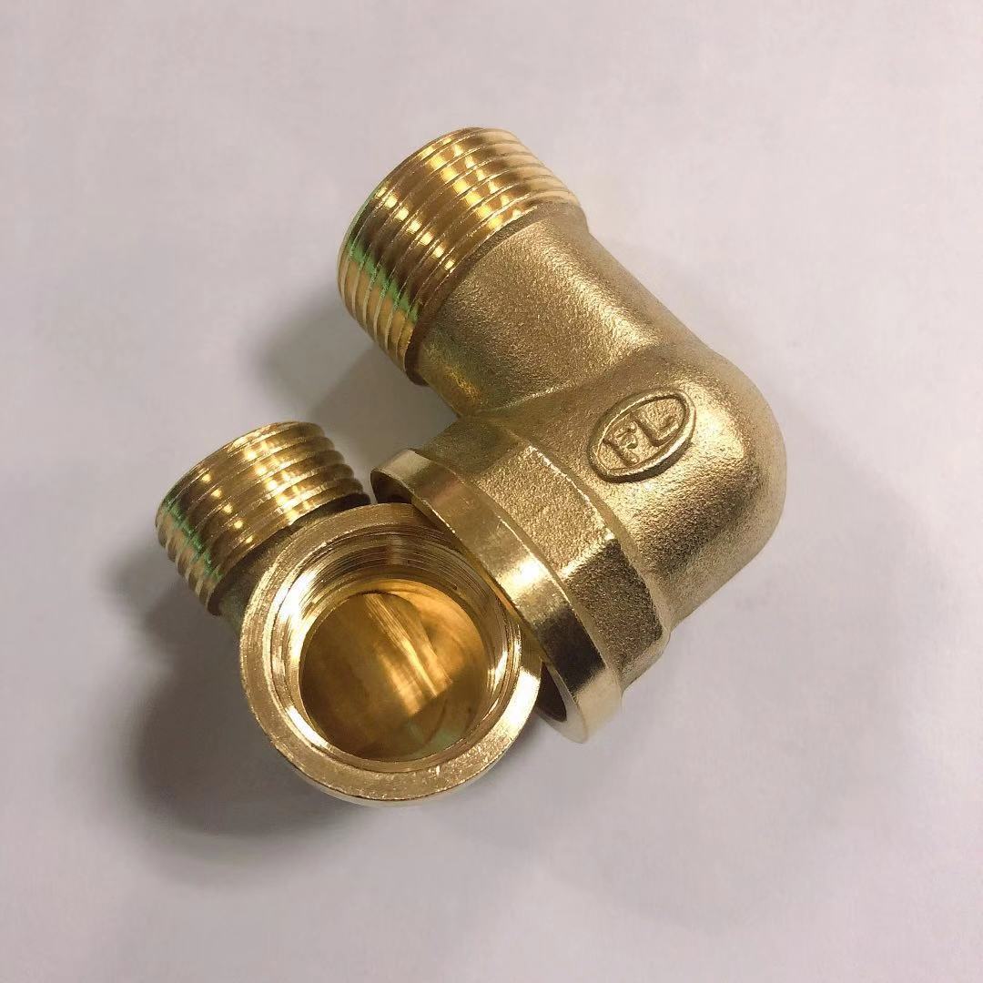 铜内外丝弯头 内外丝4分6分弯头 1/2加厚内外牙弯头 水暖配件