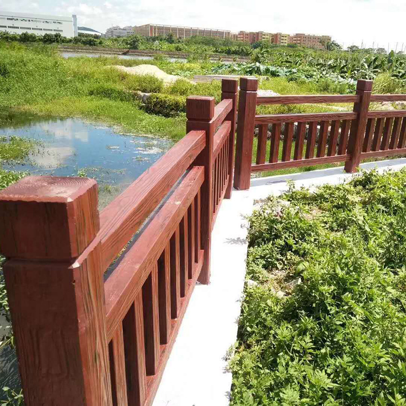 厂家园林户外景观水泥仿木护栏建筑仿木栏杆-阿里巴巴