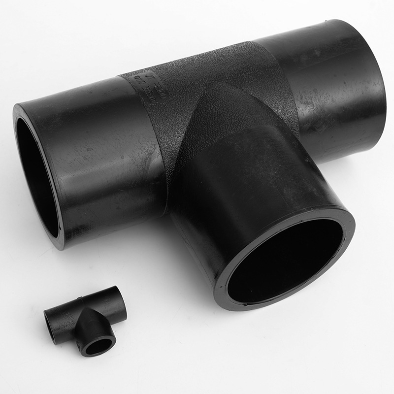 pe等径三通配件农业灌溉管道塑料变径三通自来水管黑色连接三通