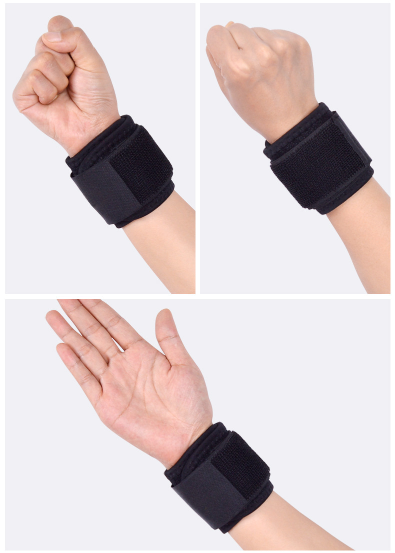 运动加压护腕 可调节护腕透气缠绕型手腕束带举重运动防护护手腕