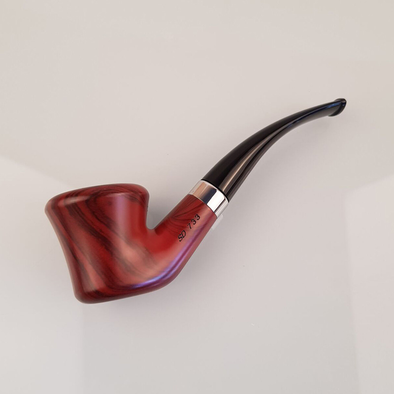 三达sanda sd-733 光面平底圆 弯式烟斗 礼盒套装
