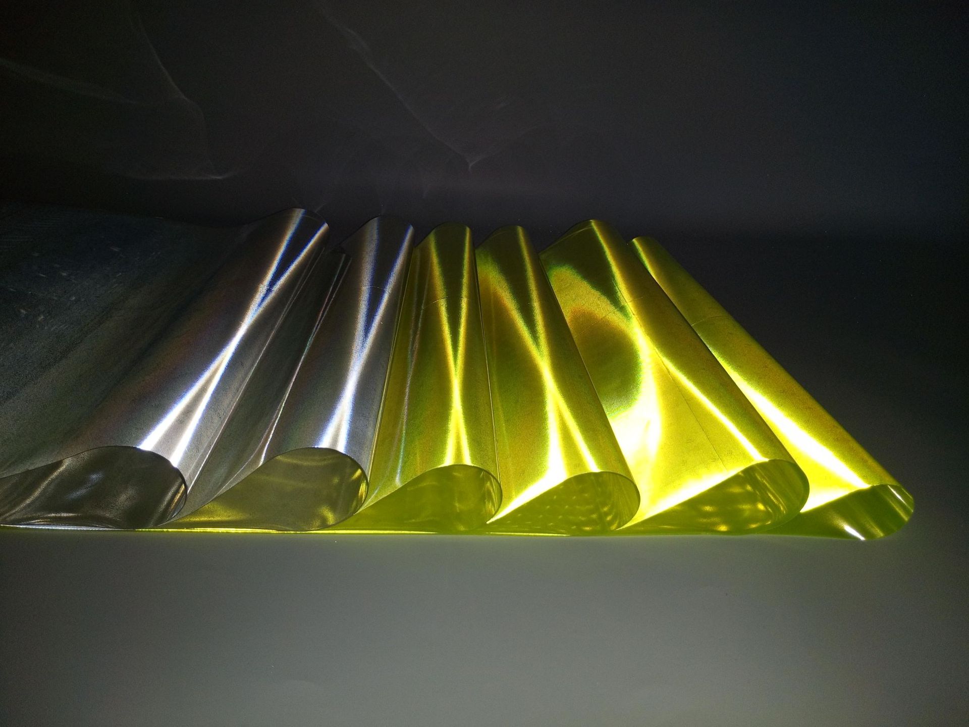 供应反光晶格片黄色pvc反光材料6187反光晶格