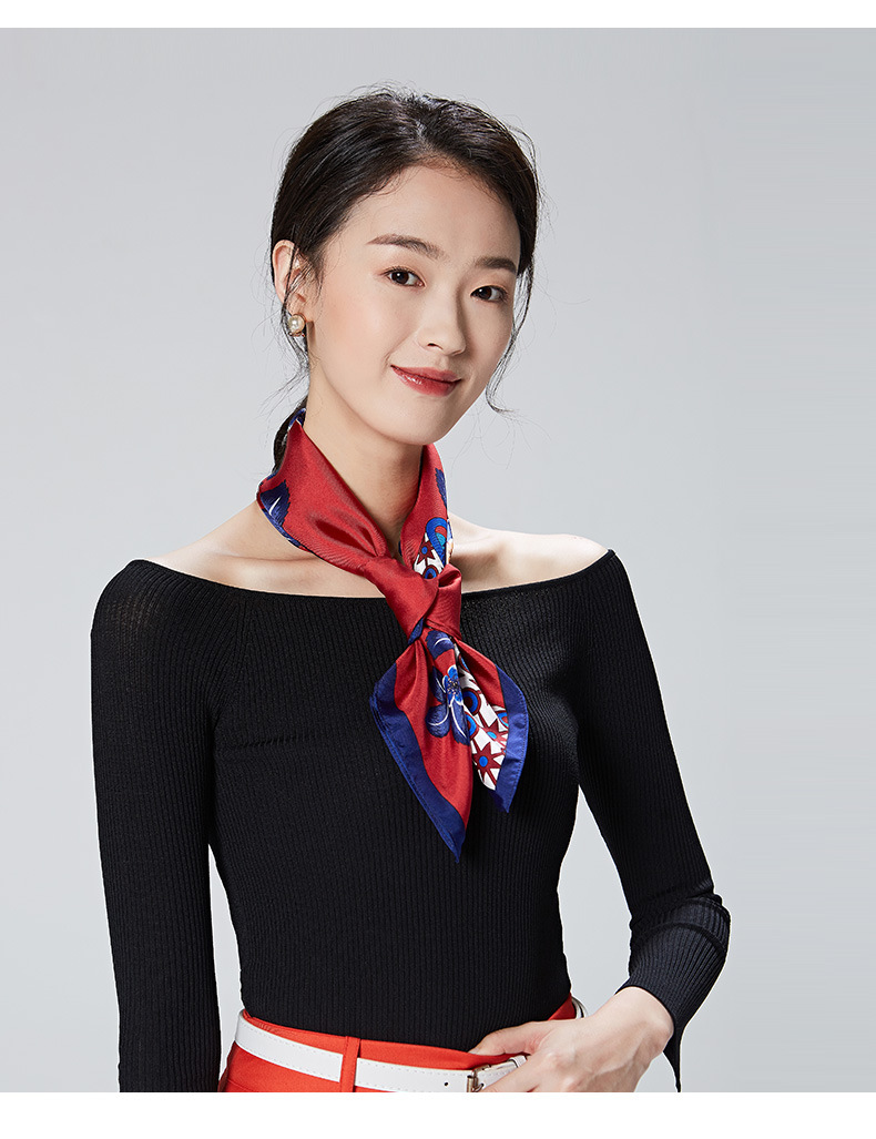 布塔真丝小方巾春秋桑蚕丝素绸缎丝巾女韩国丝巾空姐领巾pt19k102