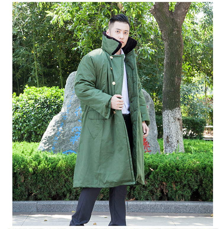 军大衣棉大衣男冬季加厚长款劳保大衣黄大衣拆洗加绒 军用大衣