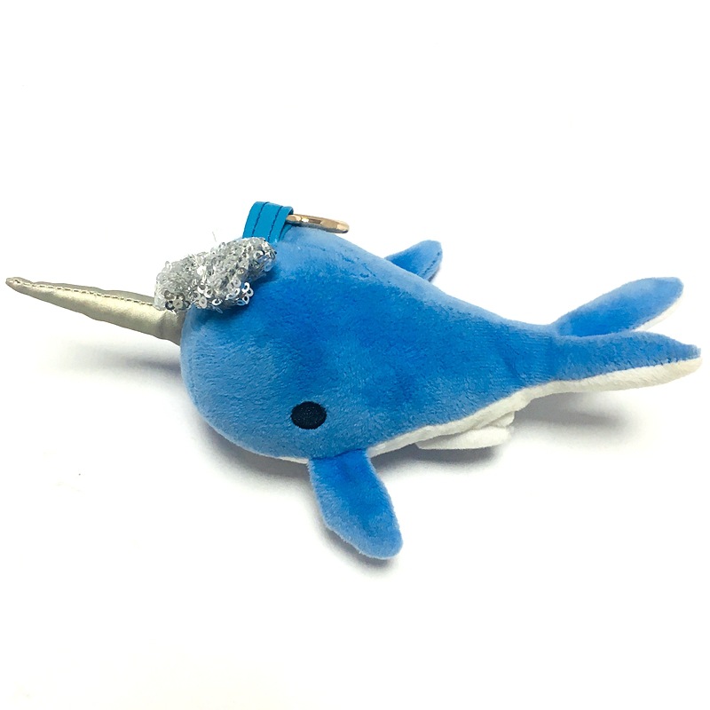 独角鲸海洋生物公仔定制logo海豚公仔吉祥物鲸鱼公仔oem厂家批发