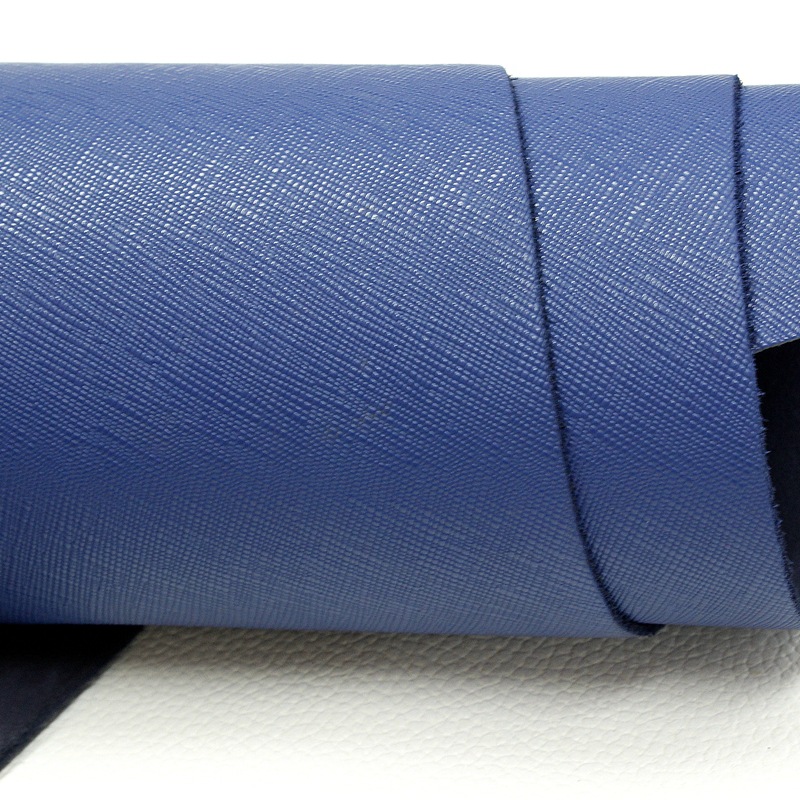 普啦大十字纹头层牛皮牙签纹牛皮革头层压花细纹干法整张真皮皮料