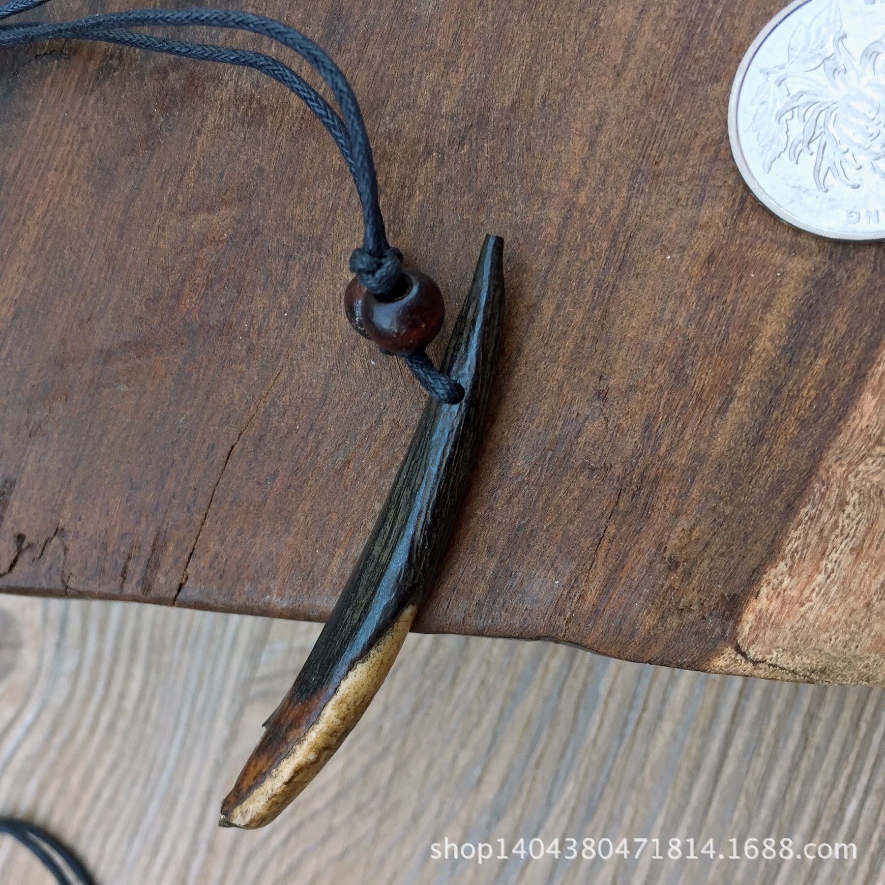 复古民族风天然手工 兽牙牦牛牙项链 长款毛衣链 棉麻衣服配饰品