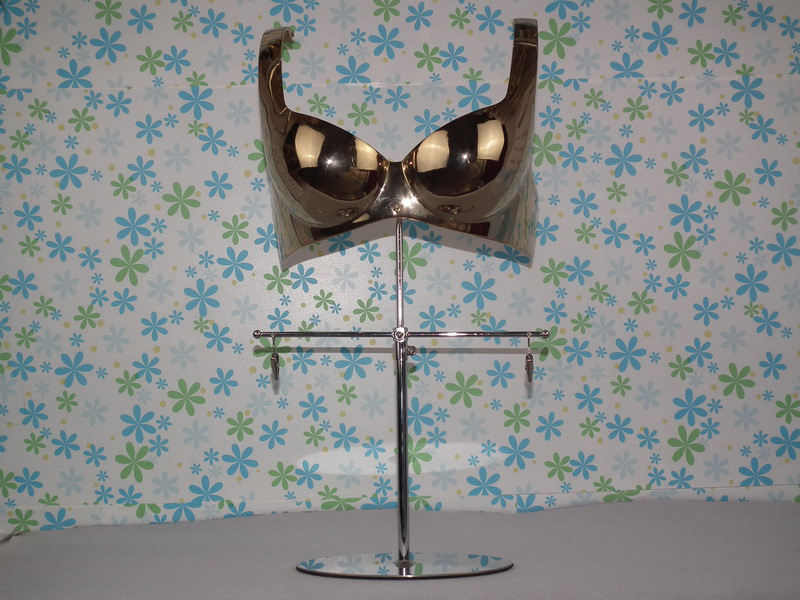 厂家火爆直销最新文胸内衣3d展示模 电镀金色文胸3d内衣展架