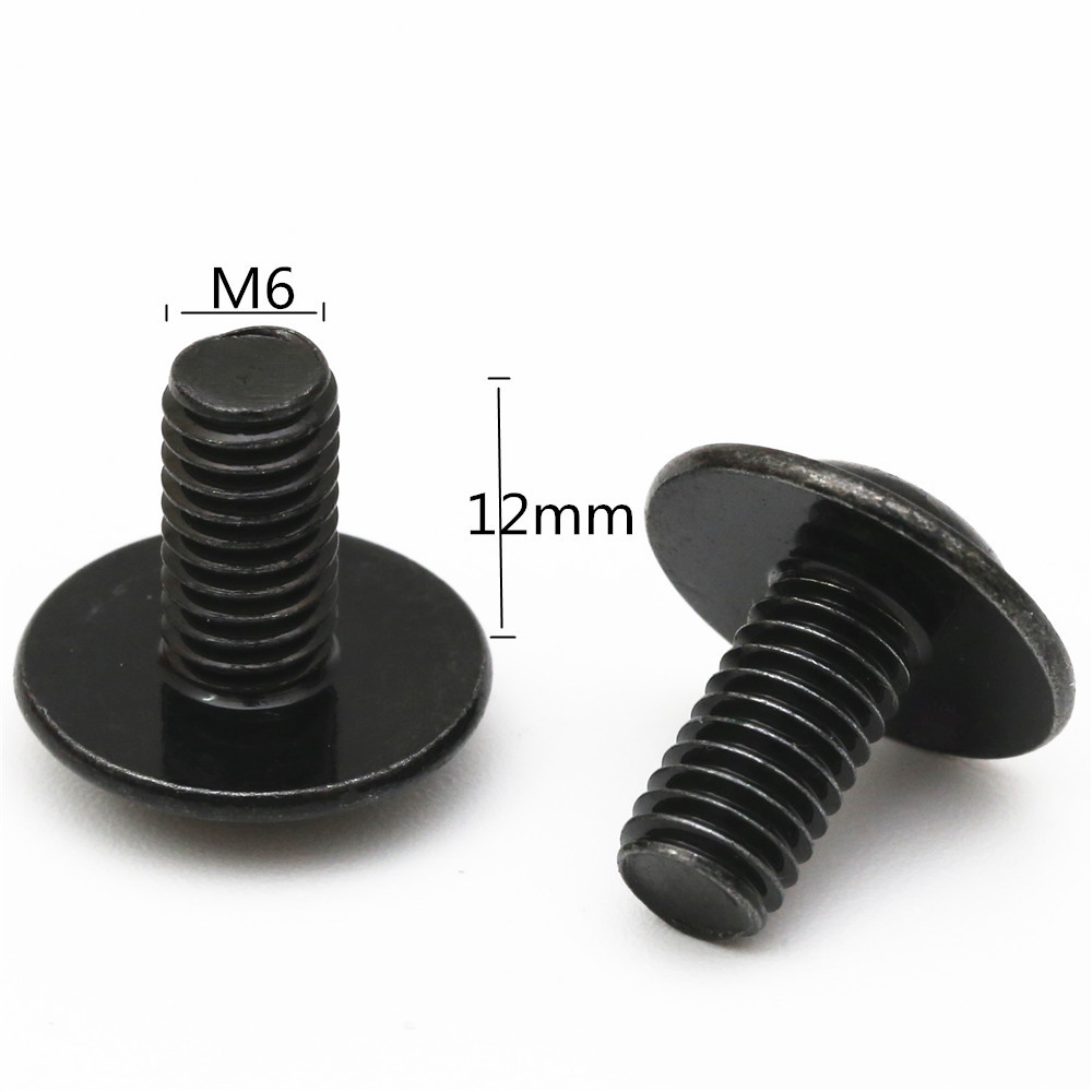 直销黑色圆头带垫十字大头螺丝 电脑机箱固定主板带介螺钉pwm6*12