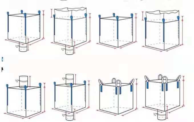 方型上小口边缝吨包袋厂家直供集装袋拼接立体编织吨包