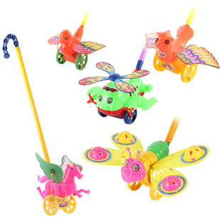 儿童玩具手推车婴儿学步车手推杆可爱动物造型创意新品地摊热卖