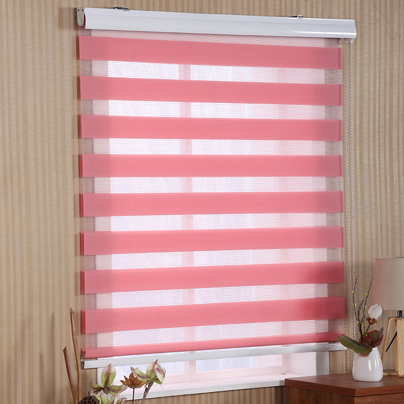Factory Wholesale Roller Shutter Office Curtain Shading Lifting Louver Curtain Engineering Curtain Double Roller Blind