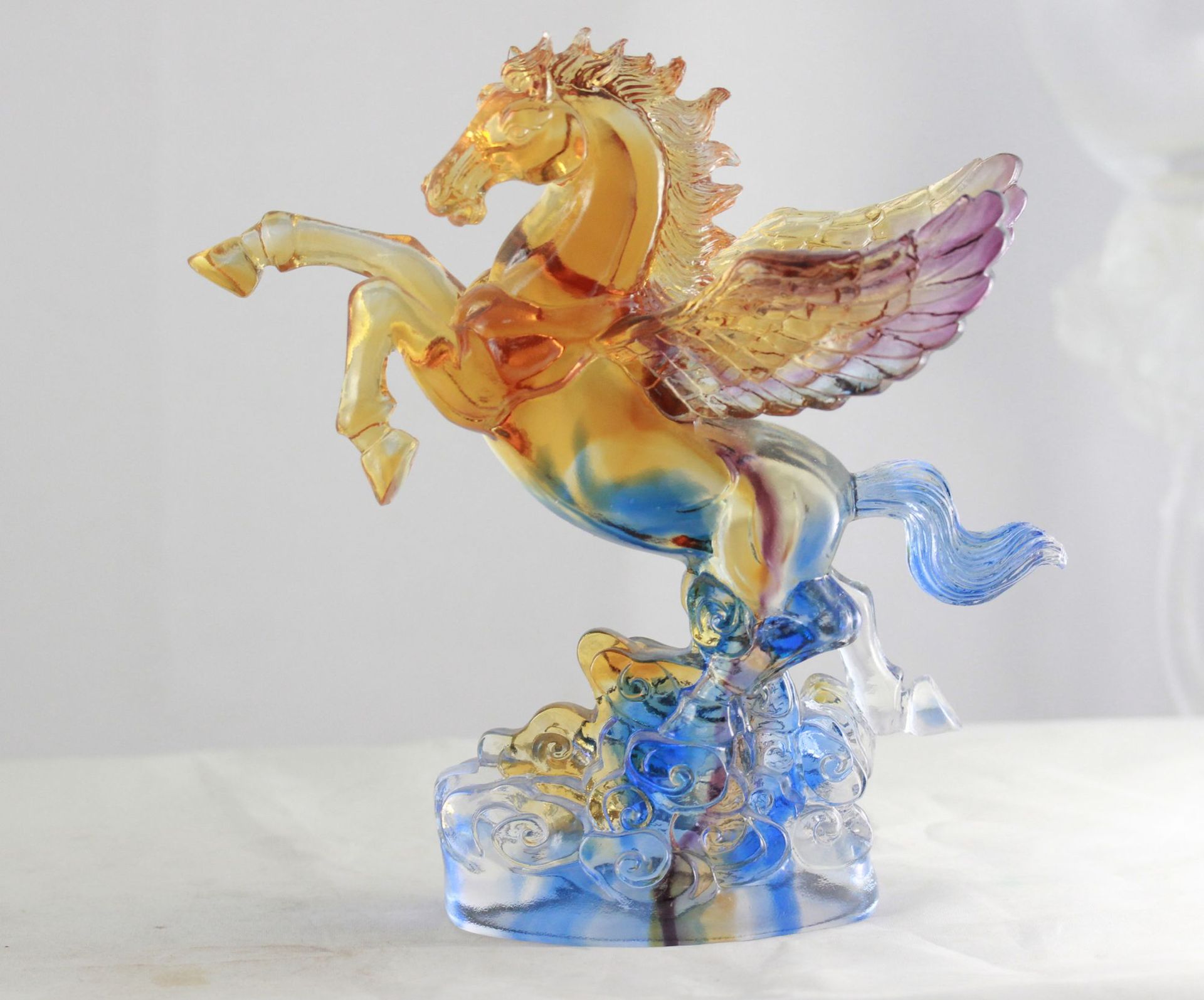 琉璃飞马家居装饰摆件商务馈赠马到成功琉璃马礼品工艺品定制生产