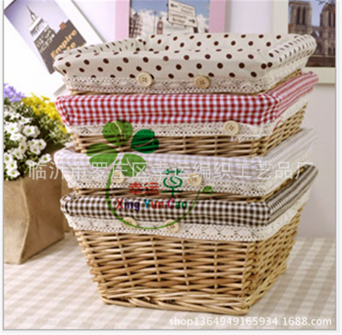 Merchants Supply High Quality Hand-Woven Willow Basket Wicker Sundries Storage Basket Wicker Basket