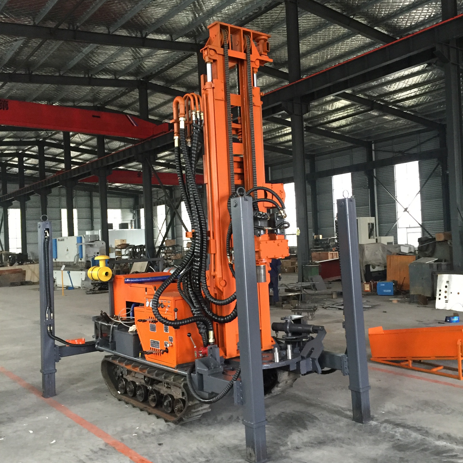 临沂钻井机直销qy-200气动水井钻机气动打井机 200米履带钻机