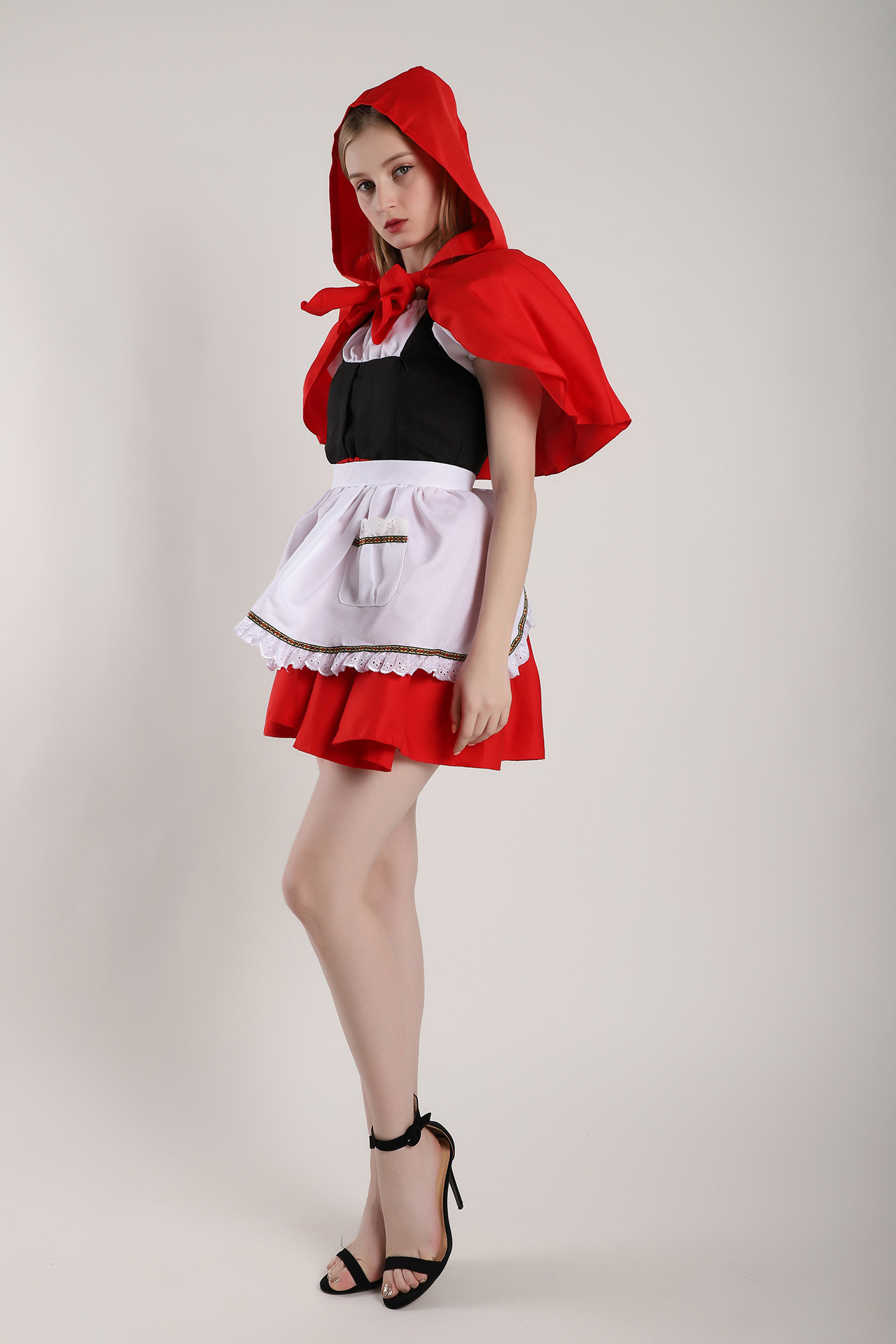 化妆舞会cos万圣节服装圣诞节公主裙小红帽衣服成人小红帽表演服