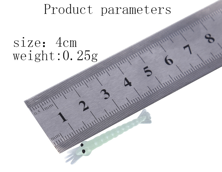 新款夜光仿生虾4cm软饵草虾仿真路亚饵假饵鲈鱼翘嘴鳜鱼桂鱼软虫