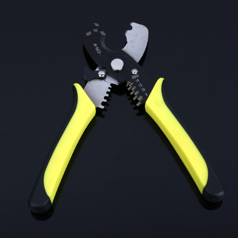 奥克邦多功能剥线钳 手动拔线钳压线钳剥皮钳子 电缆剥线钳批发