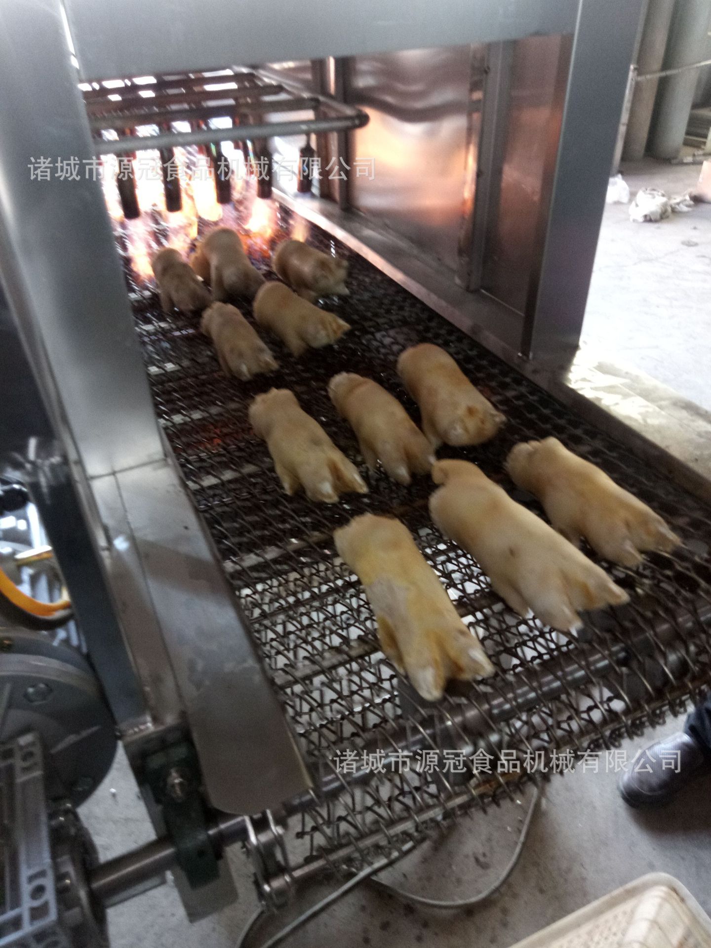 液化气肉皮烧毛机 羊蹄猪蹄燎毛机 网带式猪头烤毛机 定做价格