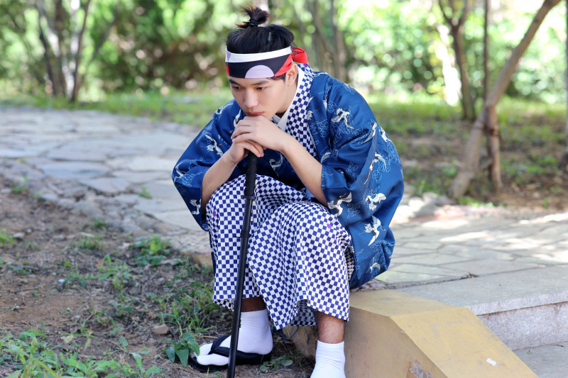 日本和服正装男 武士和服套装 羽织和服