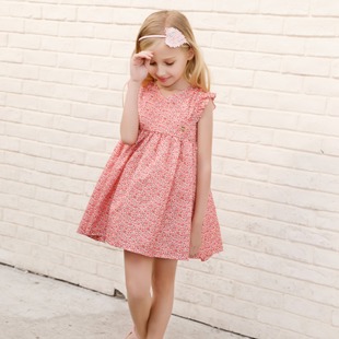 candydoll 女童夏季连衣裙公主裙 中小童碎花裙 儿童印花童裙子
