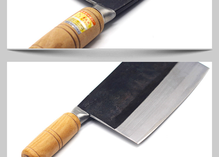 香港梁展时双剑木柄九江刀砍骨刀酒店厨师砍切刀烧腊刀厨师菜刀